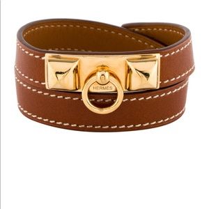 Hermès leather bracelet